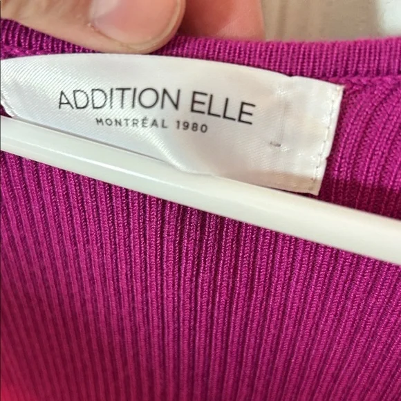 Addition Elle Pennington’s fuchsia Tie front 3/4 length sleeve sweater size 1X - Picture 3 of 7